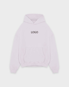Sweat-shirts à capuche en molleton de coton lavande 500 GSM pour hommes, coupe oversize et épaules tombantes, personnalisables avec logo, style streetwear, production en gros - Product Image 3