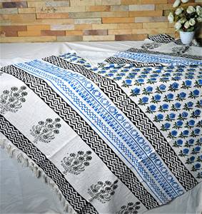 Vente en gros de couvertures modernes en tissu TNT 100% coton écologique 45"x70", imprimées à la main, pour toutes les saisons, décoration intérieure - Product Image 4