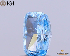 Diamant de laboratoire CVD de couleur bleu vif fantaisie, clarté VS2, taille coussin, 1,00 carat, certifié IGI pour la collection solitaire de luxe - Product Image 3