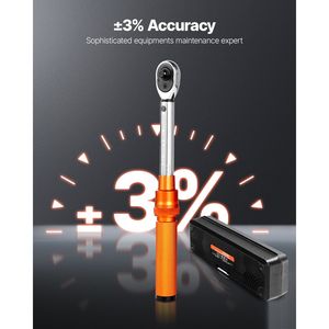 Set di chiavi dinamometriche a scatto con attacco da 1/4 di pollice, 20-200 libbre (22,6 N.m), 72 denti, doppia direzione, doppia scala, precisione del 3%, kit di utensili di alta precisione - Product Image 3