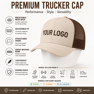 Private Label Wholesale Custom Woven Patch Distressed Trucker <b>Cap</b> Polyester Mesh Back Waxed Canvas Front For Adult Unisex <b>Caps</b> - Product Image 5