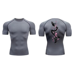 Short Sleeve <b>Compression</b> T <b>Shirts</b> <b>Men</b> Summer Athletic Quick Dry Gym Breathable Workout Running Sweat Ocean Ready <b>for</b> Long Use - Product Image 3