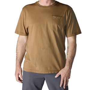 <b>Men's</b> <b>Khaki</b> Solid Color Short Sleeve O-Neck <b>T</b>-<b>Shirt</b> Regular Fit Casual Knitted Fabric 100% Cotton Pocket Design 2027 - Product Image 5