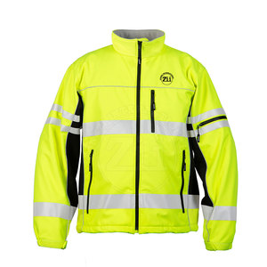 Veste Softshell Réfléchissante Haute Visibilité, Classe 1 ANSI, Imperméable, avec LED Clignotante, Logo Personnalisé, Couleur Unie, Fermeture Éclair - Product Image 1