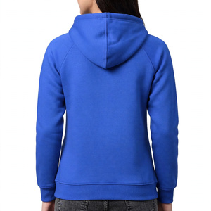 Sudadera con Capucha Azul Rey, de Algodón Liso con Forro Polar, Ecológica, 320g, Personalizada para Mujer, Estilo Casual Urbano para Otoño - Product Image 2