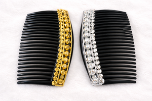 Peineta de Pelo Vintage Chapada en Oro Hecha a Mano, Ecológica, Impermeable, Elegante y de Moda, con Carcasa de Aleación, Mini Piedras Rojas, Borlas de Flores y Animales - Product Image 6