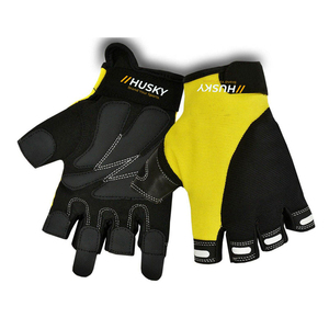 Gants de musculation et de cyclisme unisexes personnalisés HUSKY SPORTSWEAR, demi-doigts, antichoc, respirants, rembourrés en microfibre, à enfiler - Product Image 1