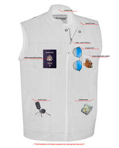 เสื้อกั๊กยีนส์สำหรับขี่มอเตอร์ไซค์ของผู้ชายแบรนด์ Axel - Product Image 4