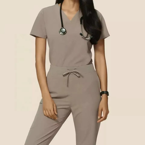 Premium Men's Zippered Bomber-Style Scrub Hospital Uniform Athletic Fit Modern Full-Zip Performance Medical Scrub Uniform Jacket - Product Image 3
