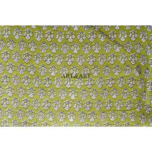 Tela 100% Algodón con Estampado de Bloques, Ecológica, Transpirable, de Secado Rápido y Ligera, Tejido Cruzado de Rajastán para Prendas de Mujer y Niña - Product Image 5