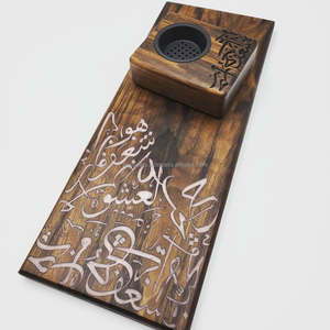 Ensemble de brûleurs en résine arabe époxy et en bois Bakhoor Majestic Bloom Porte-encens de luxe fait à la main pour le Ramadan, l'Aïd et spirituel - Product Image 2