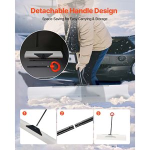 Pala da Neve per Esterni da 48 Pollici con Impugnatura Ergonomica e Lama in Plastica HDPE con Manico Segmentato - Product Image 5