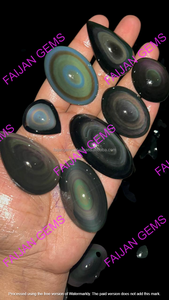 Factory Price Natural Flashy Water <b>Drop</b> Shaped <b>Rainbow</b> Obsidian Crystal Teardrops Wholesale All Shape Jewelry Making FAIJAN GEMS - Product Image 4
