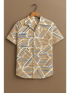 Camisa de Hombre Premium Elástica de Lycra Estampada de Manga Corta con Botones Frontales para Uso Casual, Moda de Verano y Comodidad - Product Image 6