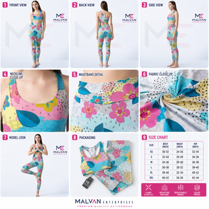 Pantalones de Yoga/Leggings para Mujer, Sublimados, de Poliéster/Spandex, con Logotipo Personalizado, Alta Elasticidad, Estiramiento en Cuatro Direcciones, Impresos, Superventas - Product Image 6