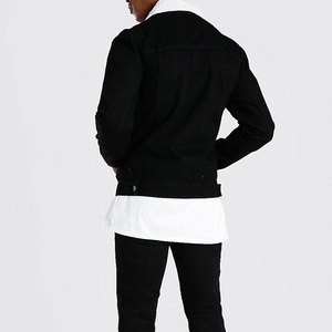 Customized High Quality Breathable <b>Men's</b> <b>Denim</b> <b>Jackets</b> Casual Solid Color with Custom Front Pockets <b>Men</b> <b>Denim</b> <b>Jackets</b> - Product Image 5