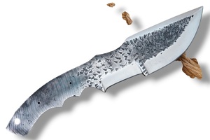 Couteau de traqueur en acier carbone forgé à la main, 10 pouces OAL, lame fixe pleine longueur, pour la chasse et les activités de plein air, kit de fabrication de couteau personnalisé DIY - Product Image 3