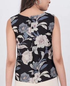 Haut sans manches en coton à imprimé floral de qualité supérieure, écologique, pour femme, tissu doux et respirant, coupe ajustée, style décontracté, été - Product Image 5