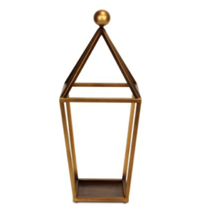 Faroles de Metal para Velas con Asa Dorada Brillante en Acabado Bronce para Decoración del Hogar y Exteriores, Hechos a Mano y Personalizados - Product Image 6