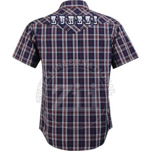 Camisa de Franela 100% Algodón con Logotipo Estampado, Botones Removibles, Mangas Cortas, Forro Acolchado, Diseño a Cuadros, Elegante, Informal, Ignífuga - Product Image 2