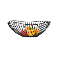 Panier à fruits en fil métallique de style nordique avec un cadre ouvert élégant pour une décoration intérieure de luxe