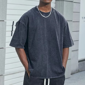 Camisetas de Hombre con Diseño y Talla Personalizados, Estilo Casual Urbano, Lavado Ácido, MOQ Bajo, Transpirables - Product Image 4