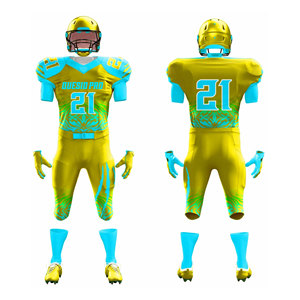 Maillot de football américain grande taille en gros, 100 % polyester, respirant, séchage rapide, léger, avec logo personnalisé, manches courtes - Product Image 1