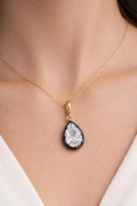 Pendentif en diamant de laboratoire de luxe, toutes formes, certifié IGI, or 18 carats, bijoux fins pour femmes, bijoux personnalisés - Product Image 4