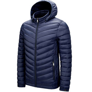 White 100% Nylon Puffer <b>Jacket</b> Stand Cotton Sleeves Winter Quilted Coat Fashion Streetwear <b>Warm</b> Comfortable Outerwear Men's - Product Image 1