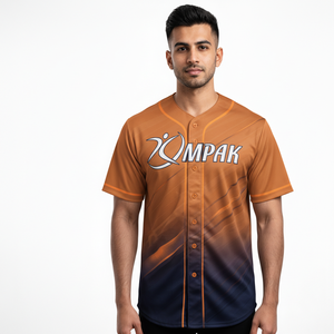 เสื้อเบสบอลแบบซับลิเมชั่นสำหรับผู้ชาย ผลิตขึ้นเพื่อความทนทาน สวมใส่สบาย และให้ลุคแบบมืออาชีพ - Product Image 1