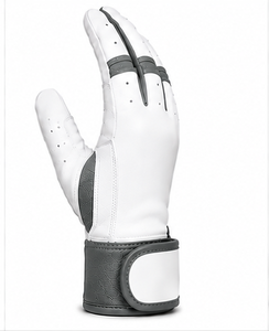 Custom Baseball Gloves Premium <b>Leather</b> Batting Gloves Short <b>Cuff</b> Adjustable <b>Wrist</b> Support Padded Palm Comfortable Team Training - Product Image 2