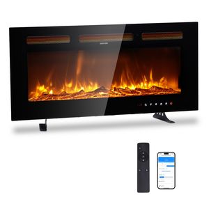 Cheminée électrique intelligente WiFi 1500W, insert mural encastré/monté ou autoportant de 36 pouces, avec télécommande, 12 modes, style moderne - Product Image 3