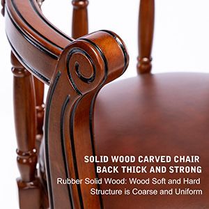 Sgabello da Bar Girevole in Legno Marrone, Altezza 29,5 Pollici, Rotazione a 360 Gradi, per Casa e Cucina, 1 Pezzo - Product Image 4