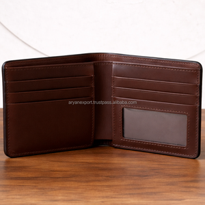 Portefeuille homme en cuir véritable repoussé, fait main, style western, en cuir à poils, bifold, avec motif œil porte-bonheur, vintage, style cowboy - Product Image 6