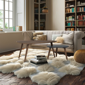 Scandinavian Nested <b>Coffee</b> <b>Table</b> Set of 2 with Pebble-Shaped Tops and Solid Wood Tripod Legs for Residential <b>Small</b> Apartments - Product Image 1