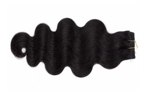 Extensions de cheveux humains indiens Remy, ondulés, double trame, double épaisseur, noirs - Product Image 2