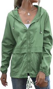 Chaqueta Cortavientos Impermeable con Capucha para Mujer, con Detalle de Piel de Oveja, Relleno de Algodón, Diseño de Bloques de Color, Capucha Desmontable - Product Image 2