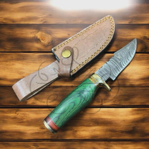 Lot of Mix Damascus Hunting Knife With Cover Immediate Delivery camping Knife Ready Stock Wholesale Only Pick and Choose Option - Product Image 5
