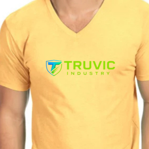 Camiseta de Manga Corta con Cuello en V para Hombre, Algodón Suave, Estilo Casual para Uso Diario, Bordado Personalizado, Proveedor de Ropa al por Mayor - Product Image 3