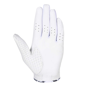 Guantes de Golf Antideslizantes con Diseño de Calavera Estilo Western, Palma de Cuero Blanco, Dorso Elástico Monocromático, Gráficos de Vaquero Rosa, Punta Táctil Deportiva - Product Image 2