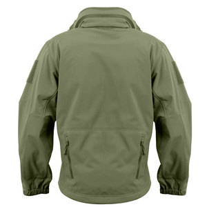 Chaqueta de Forro Polar Verde Oliva para Hombre, Cuello Alto, Cierre de Cremallera, Estilo Workwear, Resistente al Viento, Corte Regular - Product Image 5