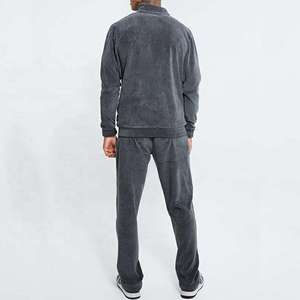 Survêtement de jogging en velours imprimé sur mesure pour homme, de luxe, respirant, grande taille, chaud, 2 pièces, 100% velours - Product Image 5