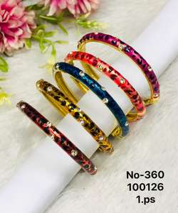 Versatile Retro Ethnic Style Alloy Texture Women's <b>Bangles</b> <b>Set</b> Trendy Colorful Design Party - Product Image 5