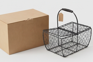 Wrought <b>Iron</b> Egg Storage Basket Square Shape In Black Metal Stylish Kitchen Accessory Storage And Display Rack - Product Image 5