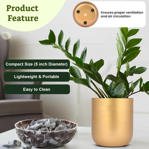Maceta Redonda Resistente, Decorativa, de Alta Calidad, para Plantas, para Oficina, Interiores, Exteriores, Jardín, Césped, Balcón - Product Image 4
