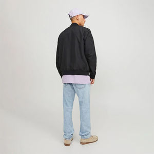 Chaqueta Bomber Negra para Hombre, Estilo Urbano, Calidad Premium, Cortavientos, Rellena, Ropa Exterior Informal, Chaqueta de Moda - Product Image 3