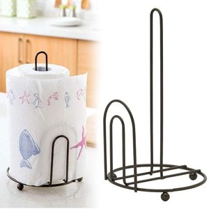 Porte-papier en fer moderne, design minimaliste circulaire sur pied pour la cuisine - Product Image 5