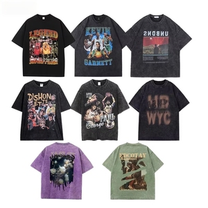 Custom <b>Shirt</b> Men Streetwear Custom 100% Cotton Heavyweight Oversized Blank Vintage Acid Washed Screen Print DTG <b>T</b> <b>SHIRT</b> - Product Image 5
