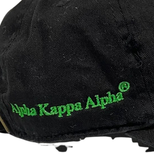 AKA 1908 Black Hat Green Embroidered Letter Baseball <b>Cap</b> Adjustable Cotton Headwear Casual Fashion <b>Vintage</b> Style Hat for Men - Product Image 6