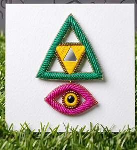 Pendientes de Gota con Cuentas de Cristal Geométricas Rosa y Amarillo de Billion Crafts, Joyería de Moda Boho de Lujo para Mujer, Venta al Por Mayor - Product Image 4